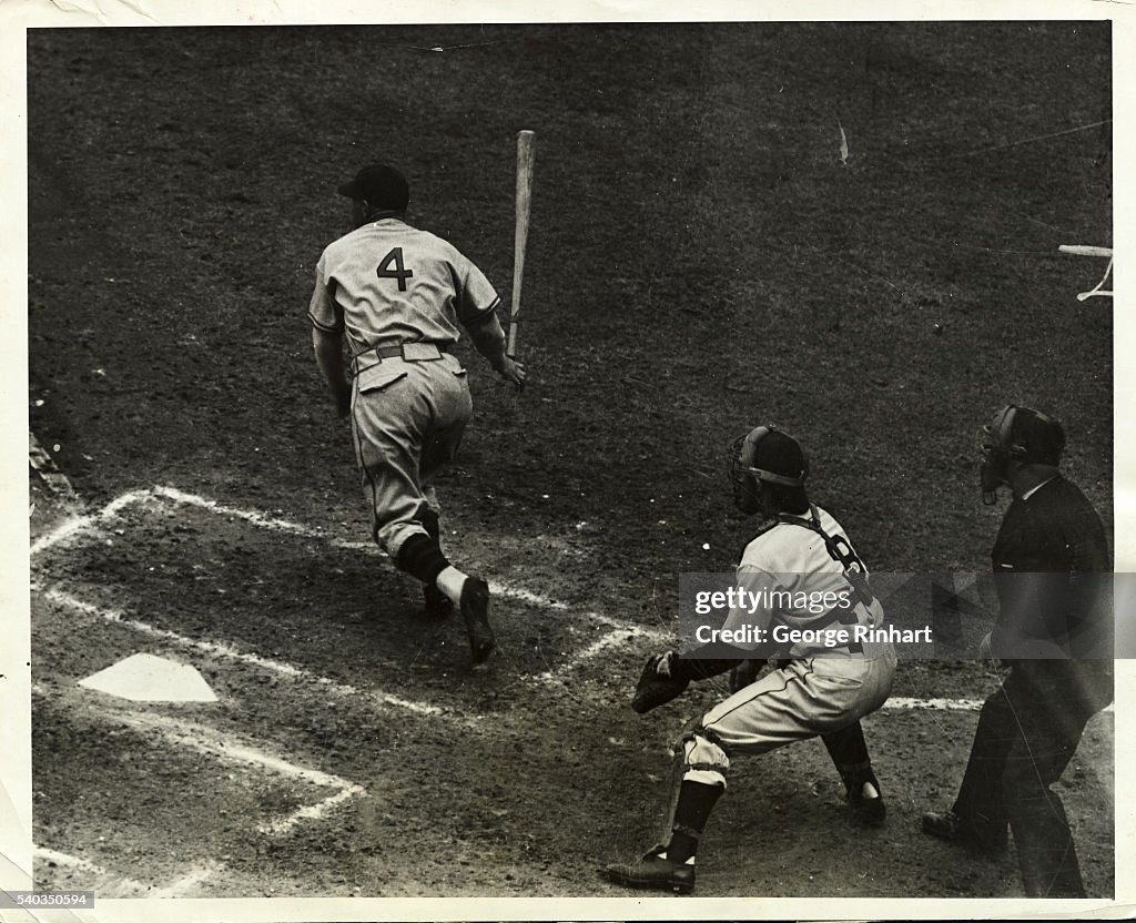 Goose Goslin Batting in Winning Run in Ninth Inning