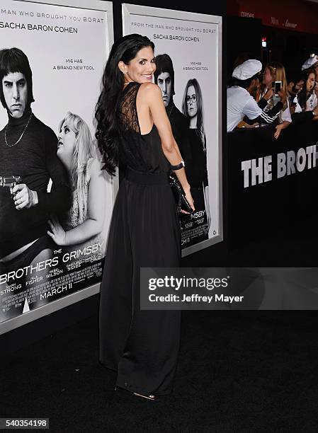 Actress Joyce Giraud arrives at the Premiere Of Columbia Pictures And Village Roadshow Pictures 'The Brothers Grimsby' at Regency Village Theatre on...