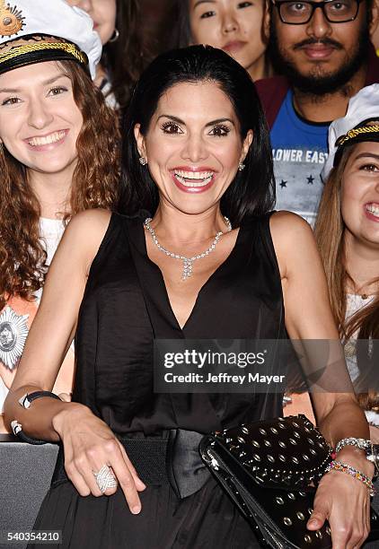 Actress Joyce Giraud arrives at the Premiere Of Columbia Pictures And Village Roadshow Pictures 'The Brothers Grimsby' at Regency Village Theatre on...