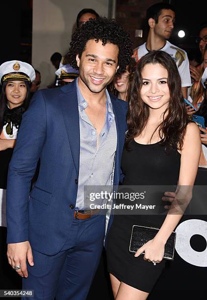 Actors Corbin Bleu and Sasha Nicole Clements arrive at the Premiere Of Columbia Pictures And Village Roadshow Pictures 'The Brothers Grimsby' at...