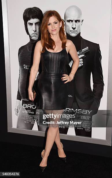 Actress Isla Fisher arrives at the Premiere Of Columbia Pictures And Village Roadshow Pictures 'The Brothers Grimsby' at Regency Village Theatre on...