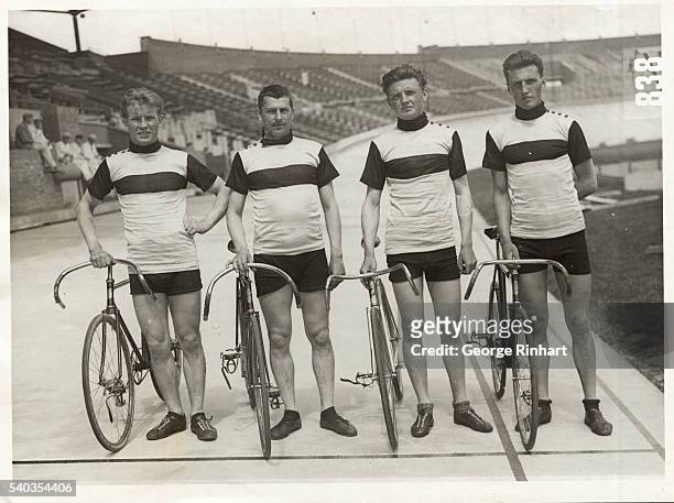 The Letland Cycling Team on the Cycling Track at the 1928 Olypmics