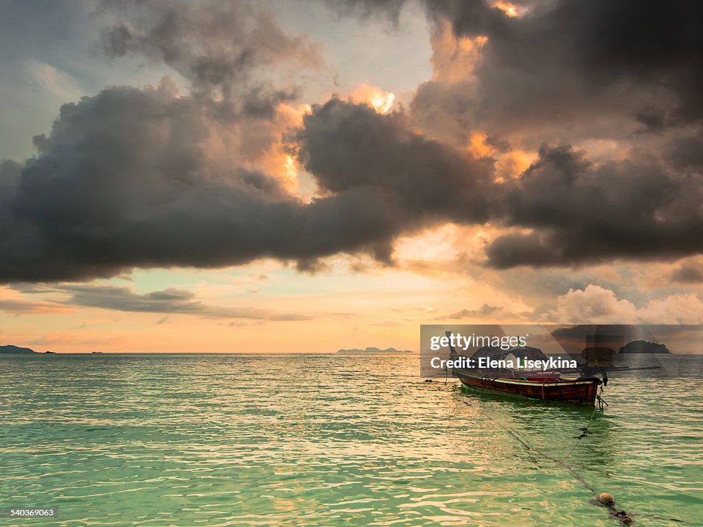 Tropical sunrise in Andaman Sea