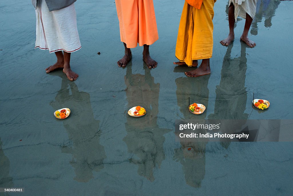 Devotees at Gangasagar Mela