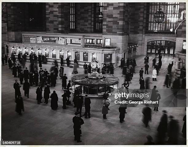 Passengers Waiting for Trains Inside Grand Central Terminal