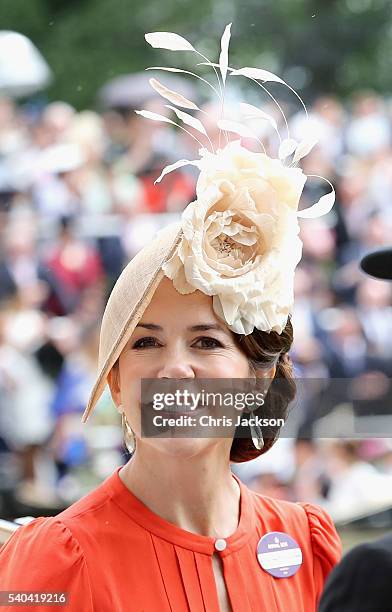 Crown Princess Mary of Denmark attends the second day of Royal Ascot at Ascot Racecourse on June 15, 2016 in Ascot, England.