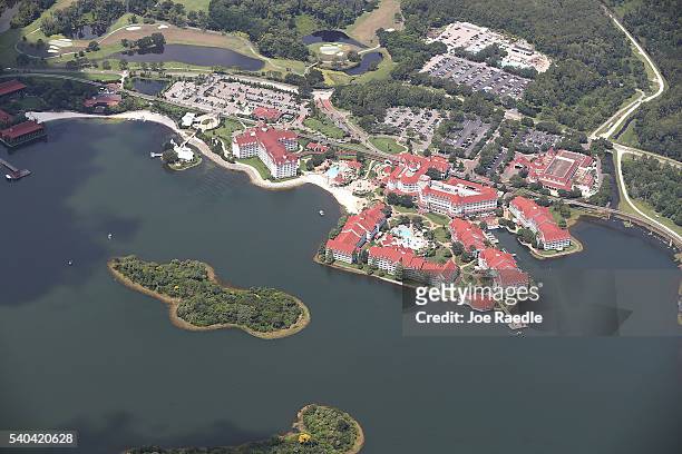 The Walt Disney World's Grand Floridian resort hotel is seen where a 2-year-old boy was taken by an alligator as he waded in the waters of the Seven...