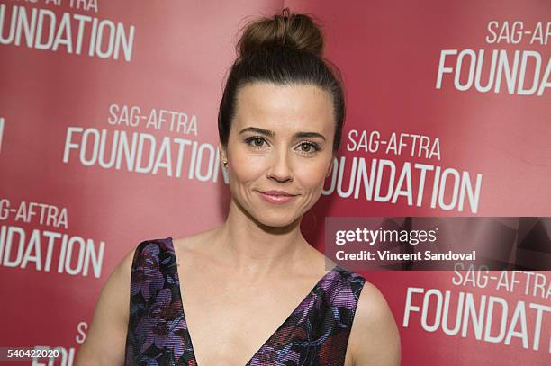 Actress Linda Cardellini attends SAG-AFTRA Foundation Conversations for "Bloodline" at SAG-AFTRA Foundation on June 14, 2016 in Los Angeles,...