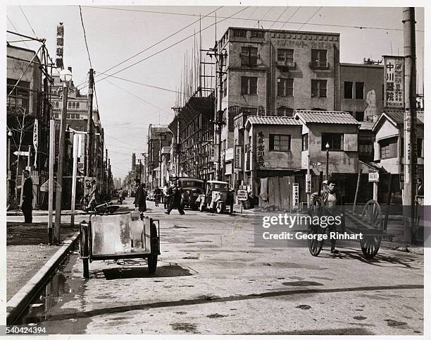 View of Citizens on Street of Japanese City