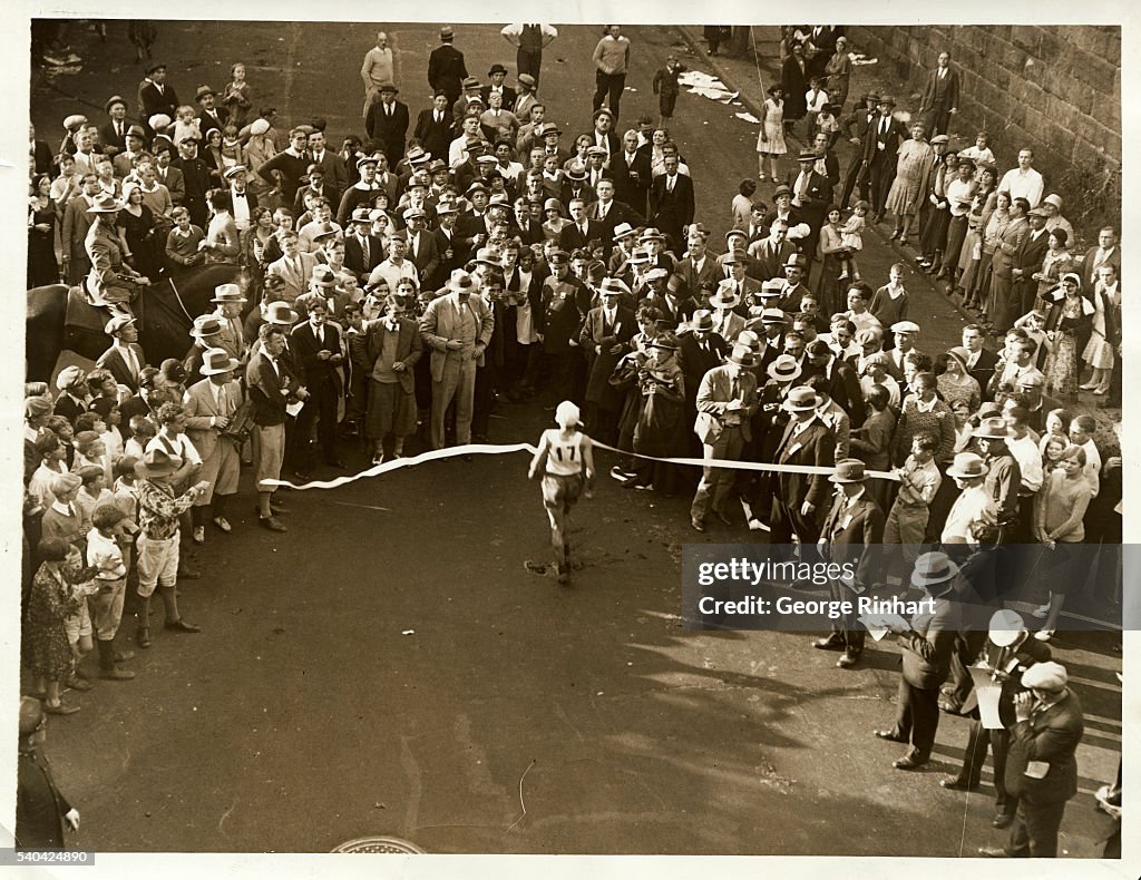 Percy Wyer Crossing Tape in Race