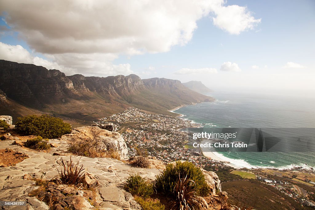 Idyllic mountain and sea scenery