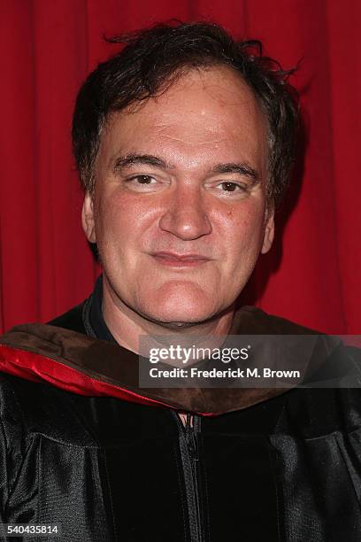 Quentin Tarantino attends the 2016 AFI Conservatory commencement ceremony at TCL Chinese Theatre on June 15, 2016 in Hollywood, California. The...