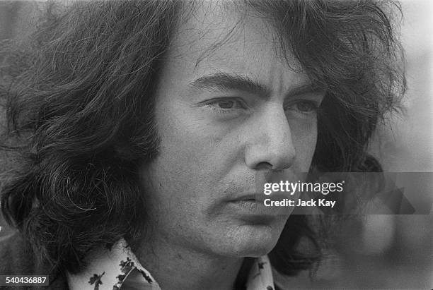 American singer-songwriter Neil Diamond concentrates during a chess game, 1972.