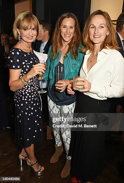 Countess Maya Von Schoenburg, Nats Davies and Isabella Cawdor attend the launch of Stella Tennant and Isabella Cawdor's collection for Holland &...