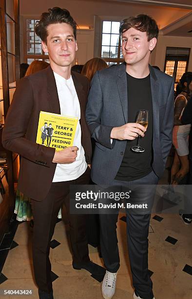 Terry Edwards and George Craig attend the launch of their new book "Terry & George: Feeding Friends" at Thomas's in Burberry, 121 Regent Street, on...