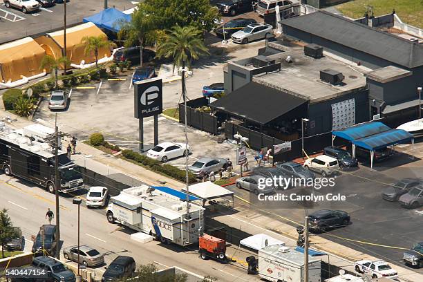 Investigators continue to work at the Pulse nightclub on Wednesday, June 15, 2016. Photo by Carolyn Cole/Los Angeles Times via Getty Images)