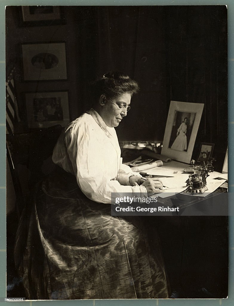 Mrs. Booker T. Washington at Her Desk