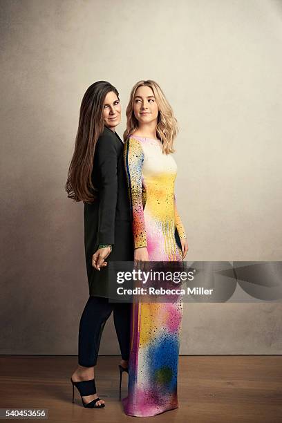 Actress Saoirse Ronan and Stylist Elizabeth Saltzman are photographed for The Hollywood Reporter on February 14, 2016 in London, England.