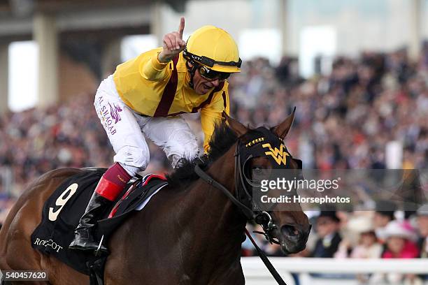 Lady Aurelia with Frankie Dettori wins the Queen Mary Stakes at Royal Ascot Race Course on June 15, 2016 in Ascot, England