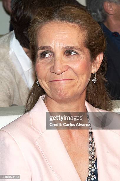 Princess Elena of Spain attends "Todos Somos Estudiantes" Movistar awards at the Telefonica Auditorium on June 15, 2016 in Madrid, Spain.