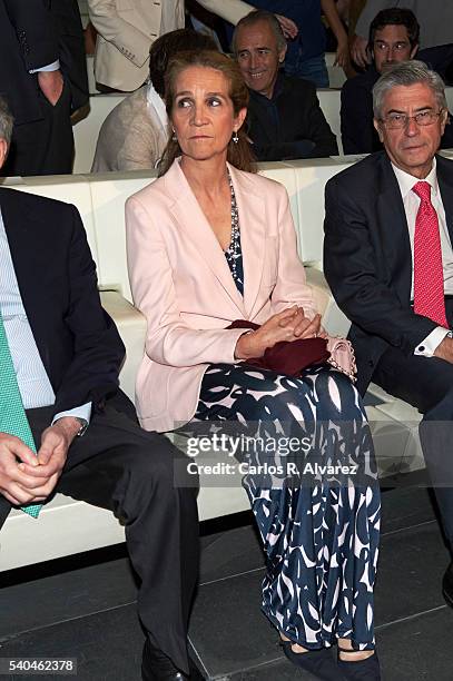 Princess Elena of Spain attends "Todos Somos Estudiantes" Movistar awards at the Telefonica Auditorium on June 15, 2016 in Madrid, Spain.