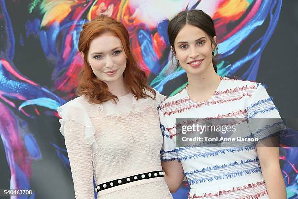 Eleanor Tomlinson and Heida Reed attend "Poldark" Photocall as part of the 56th Monte Carlo Tv Festival at the Grimaldi Forum on June 15, 2016 in...