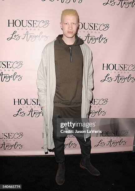 Model Shaun Ross attends the House of CB flagship store launch at House Of CB on June 14, 2016 in West Hollywood, California.