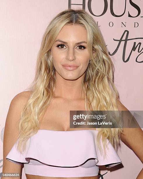 Writer Morgan Stewart attends the House of CB flagship store launch at House Of CB on June 14, 2016 in West Hollywood, California.