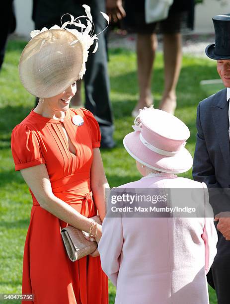 Crown Princess Mary of Denmark and Queen Elizabeth II attend day 2 of Royal Ascot at Ascot Racecourse on June 15, 2016 in Ascot, England.