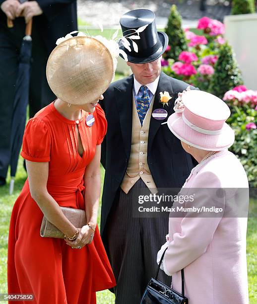 Crown Princess Mary of Denmark, Prince Edward, Earl of Wessex and Queen Elizabeth II attend day 2 of Royal Ascot at Ascot Racecourse on June 15, 2016...