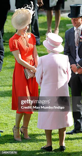 Crown Princess Mary of Denmark and Queen Elizabeth II attend day 2 of Royal Ascot at Ascot Racecourse on June 15, 2016 in Ascot, England.