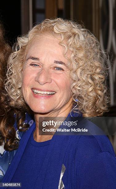 Carole King celebrate the 1000th performance of 'Beautiful - The Carole King Musical' at Stephen Sondheim Theatre on June 15, 2016 in New York City.