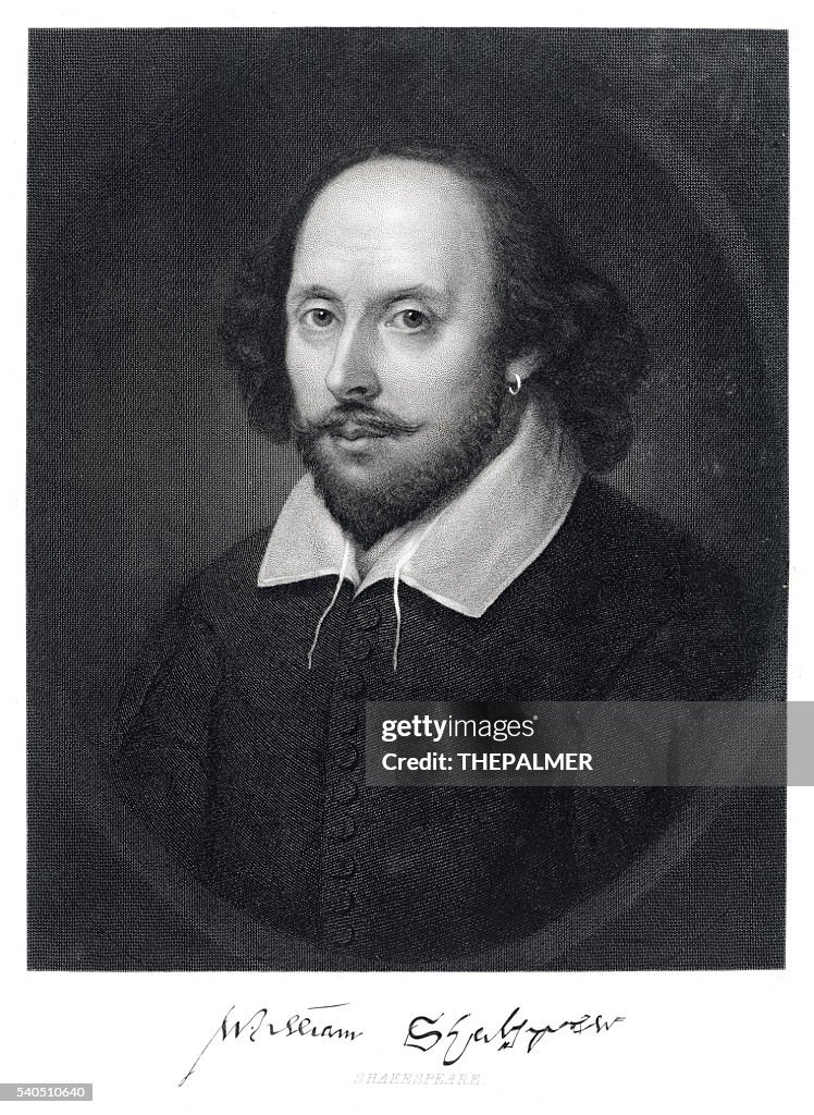 William Shakespeare Engraving 1870