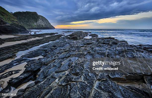 kaffee-bucht - wild coast stock-fotos und bilder