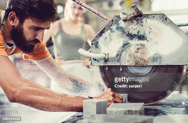 stonecutter working - sculptor stock pictures, royalty-free photos & images