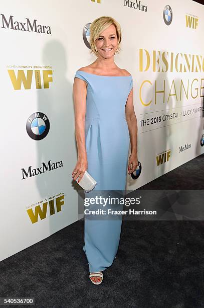 Max Mara Brand Ambassador Nicola Maramotti, wearing Max Mara, attends Women In Film 2016 Crystal + Lucy Awards Presented by Max Mara and BMW at The...