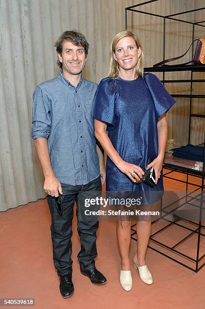 Adam Comey and Augusta Comey attend Rachel Comey Los Angeles Store Opening on June 15, 2016 in Los Angeles, California.