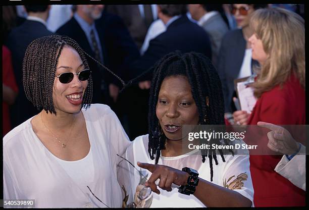 Whoopi Goldberg attends the premiere of her 1995 film Boys on the Side with her daughter Alex Martin.