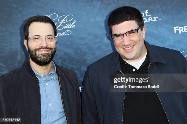 Producers Edward Kitsis and Adam Horowitz attend the premiere of ABC Family's "Dead of Summer" and "Pretty Little Liars" Season 7 held at the...