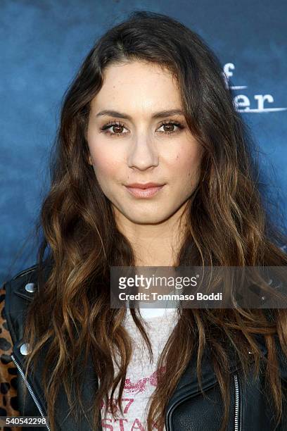 Actress Troian Bellisario attends the premiere of ABC Family's "Dead of Summer" and "Pretty Little Liars" Season 7 held at the Hollywood Forever on...