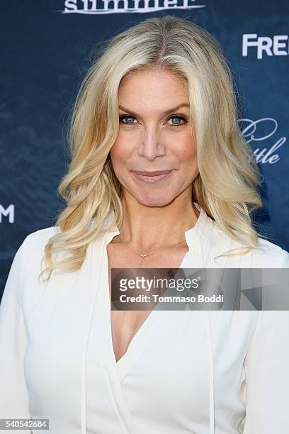 Actress Elizabeth Mitchell attends the premiere of ABC Family's "Dead of Summer" and "Pretty Little Liars" Season 7 held at the Hollywood Forever on...