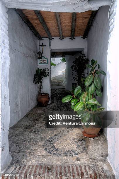 frigiliana a andalusian white village in spain - frigiliana stock pictures, royalty-free photos & images