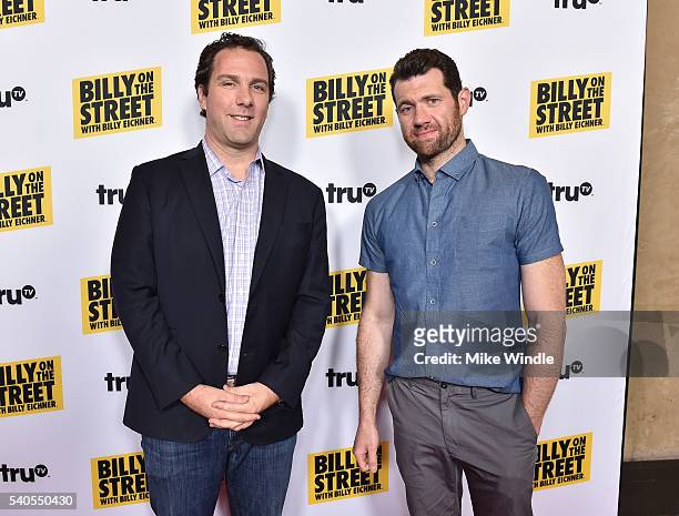 Matthew Belloni, Executive Editor, The Hollywood Reporter and Billy Eichner, Creator and Star of "Billy on the Street" attends truTV's Emmy FYC Event...