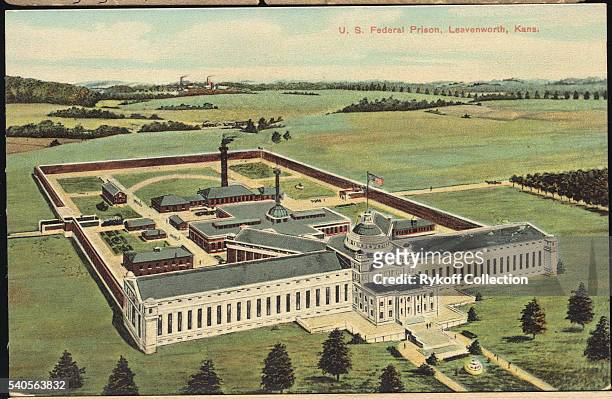 Postcard of Fort Leavenworth Federal Prison
