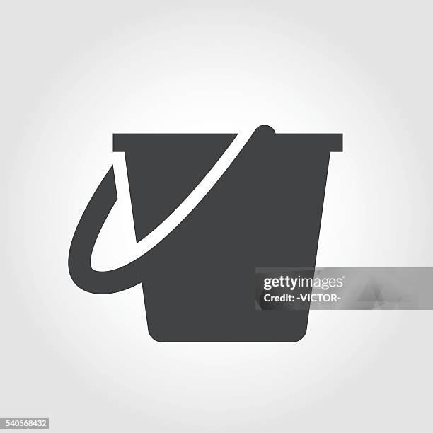 stockillustraties, clipart, cartoons en iconen met cleaning bucket icon - iconic series - emmer
