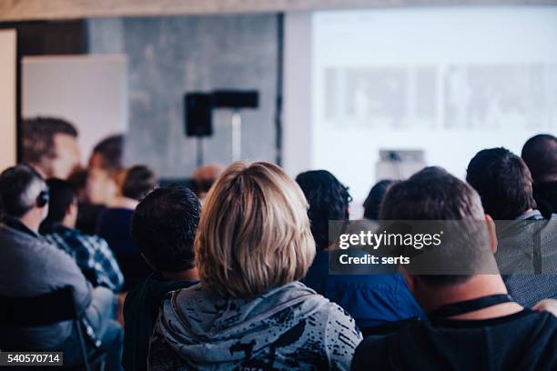 business conference - rear stockfoto's en -beelden