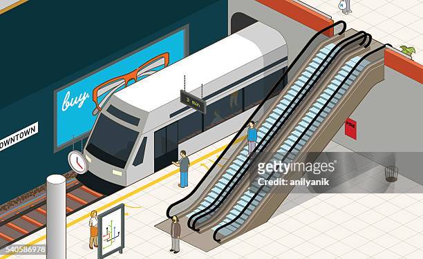 ilustrações de stock, clip art, desenhos animados e ícones de estação de metro - anilyanik