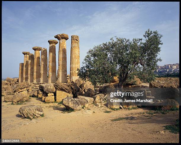 temple of hercules ruins - glenn marshal stock pictures, royalty-free photos & images