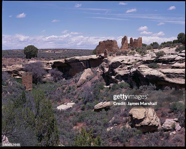 hovenweep castle ruins - glenn marshal stock pictures, royalty-free photos & images