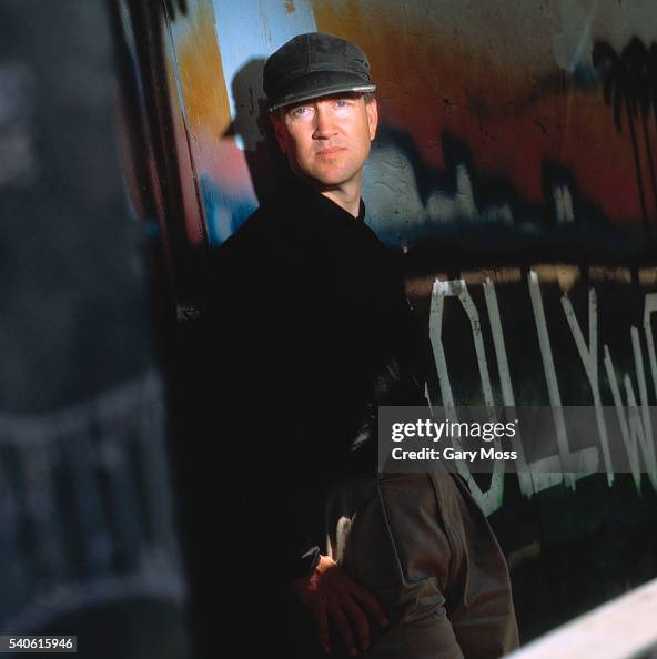 David Lynch in Front of Mural David Lynch in Front of Mural